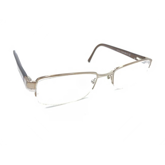 Prada VPR 60H 7BP-1O1 Brown Bronze Half Rim Eyeglasses Frames 51-18 135 Italy - Picture 1 of 12